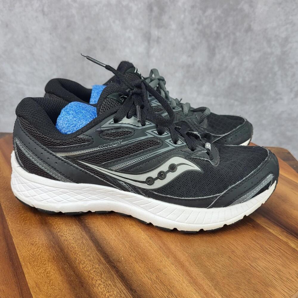 Saucony Cohesion 13 Running Shoes Womens 6 Black Sneakers Trainers S10559-1 - Picture 1 of 14